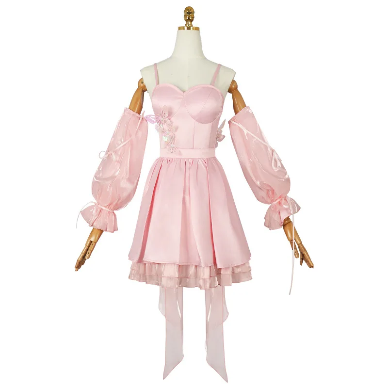 Jogo amor e espaço profundo heroína cosplay mc caçador cosplay meninas feminino doce vestido rosa halloween carnaval festa uniforme
