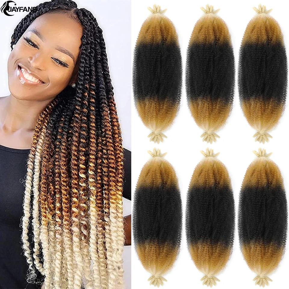 12 "16" 24 "الربيع الأفرو غريب تويست الشعر الربيع تويست قبل فصل التفاف الشعر مارلي تويست تجديل الشعر للنساء السود #4