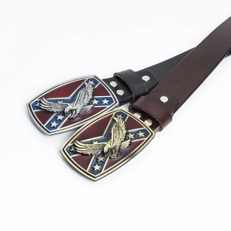 النسر تنقش حزام جلد الرجال عارضة مشبك حزام الخصر الكورية نمط السراويل حزام حزام جلد طبيعي الإكسسوارات #3