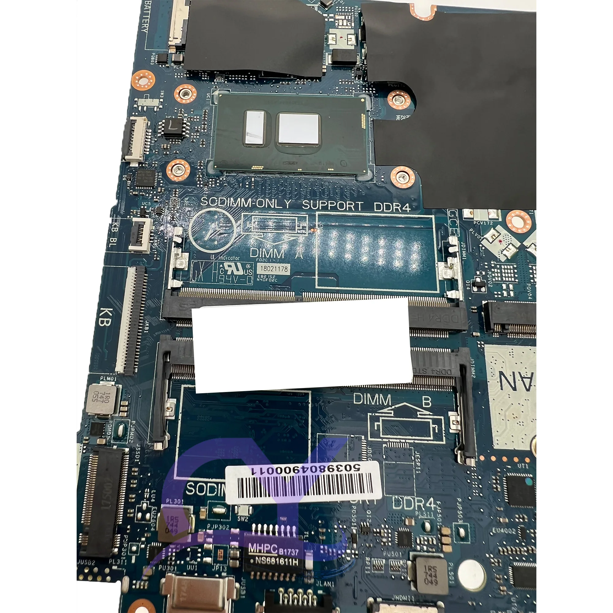 Imagem -04 - Placa-mãe Portátil para Dell Mainboard Dell Latitude 3490 3590 Cal50 Dal50 0kw5kk 3865u i3 i5 I76th 7th Gen Uma La-f115p