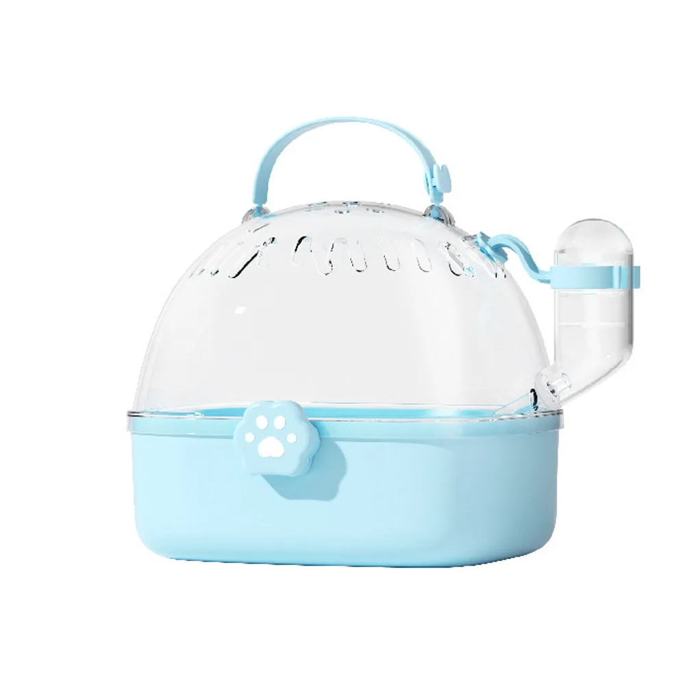 

Sturdy Transparent Pet Carriers Cage Breathable Ventilated Hamster Cage Escape-Proof with Water Bottle Pet House for Small Pet