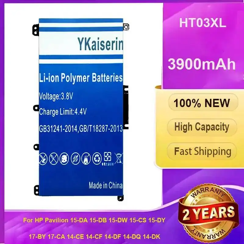 Laptop Battery HT03XL 3900Mah For HP Pavilion 15-DA 15-DB 15-DW 15-CS 15-DY 17-BY 17-CA 14-CE 14-CF 14-DF 14-DQ 14-DK
