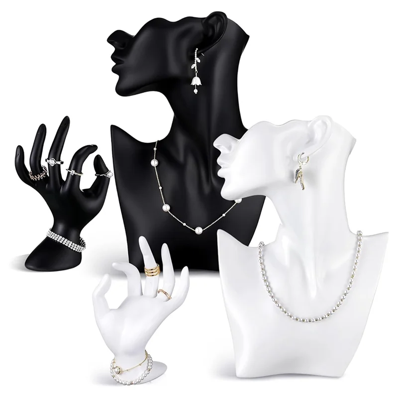 

ABP-Resin Jewelry Mannequin Display Set Jewelry Display Mannequin Earring Display Stand