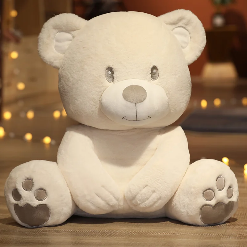 25cm-60cm Huggable Appease Bear Stuffed High Quality Classic White Teddy Bear Plush Toys Cute Dolls Lovely Gift For Girls