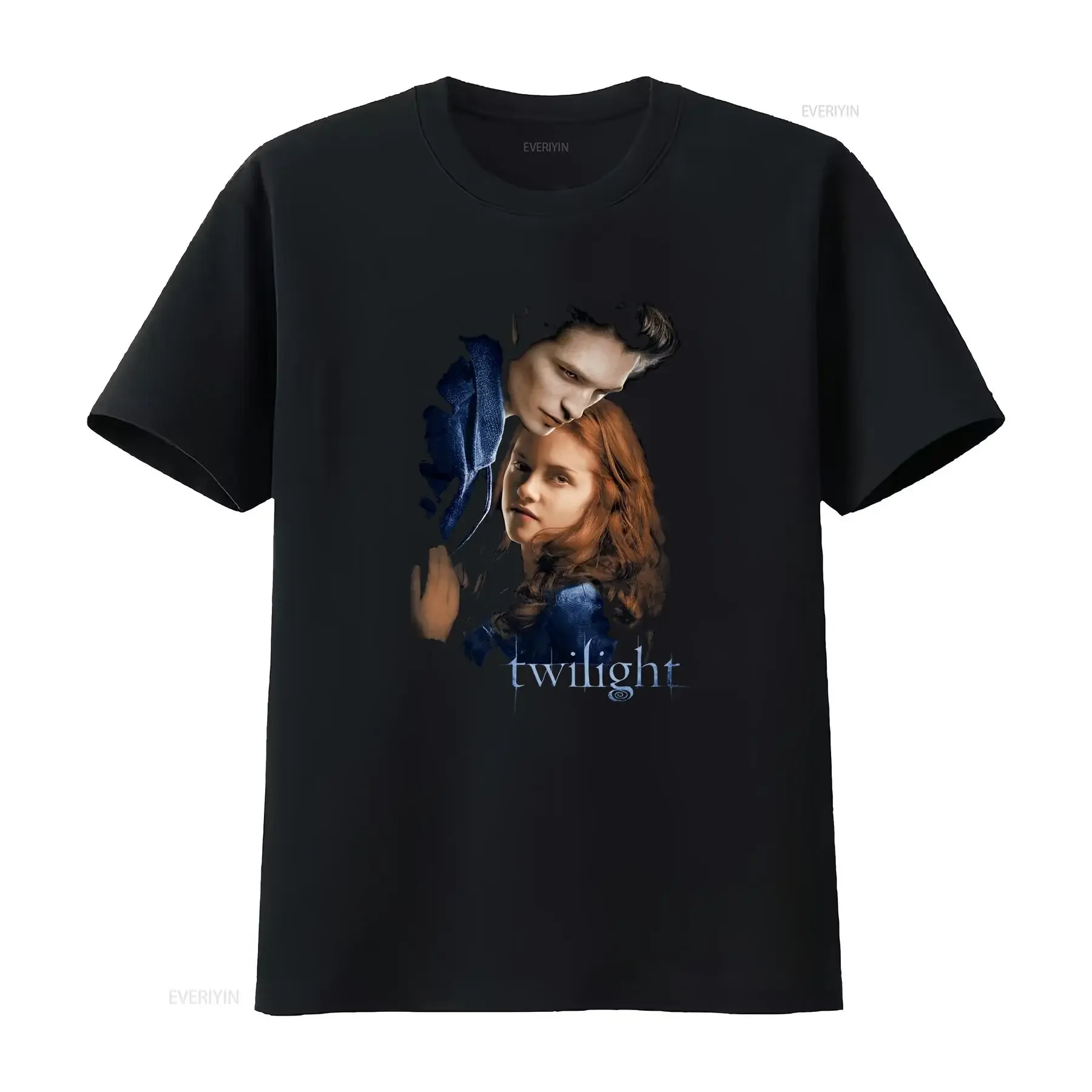 Twilight Movie T shirt Women XS Black  vintage Washed Comfortable designer clothes Versatile Top For Everyday Wear streetwear