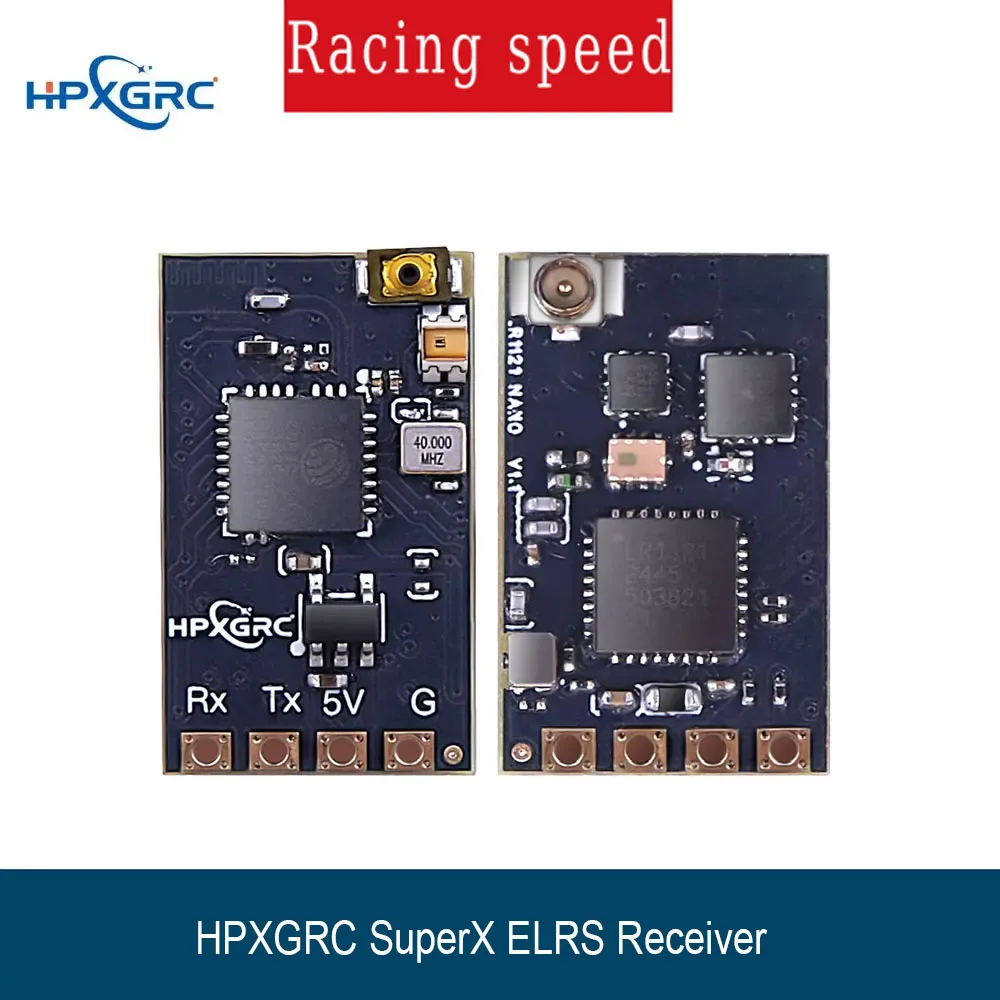 HPXGRC SuperX ELRS Receiver ELRS 2.4G/915M Single LR1121 Nano Receiver 2.4G/915Mhz for RC FPV Racing Freestyle Drone