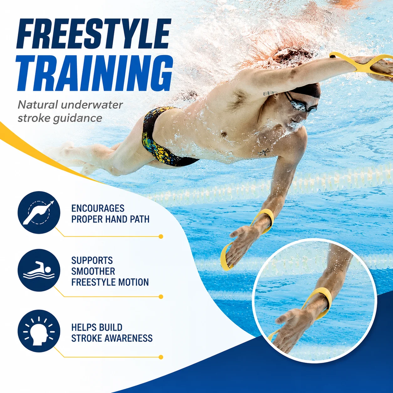 Iso Manta Freestyle Schwimmflossen Ergonomische Professionelle Schwimmübung Korrektur Schwimm- und Tauchtraining Kantenflossen – Detail 15