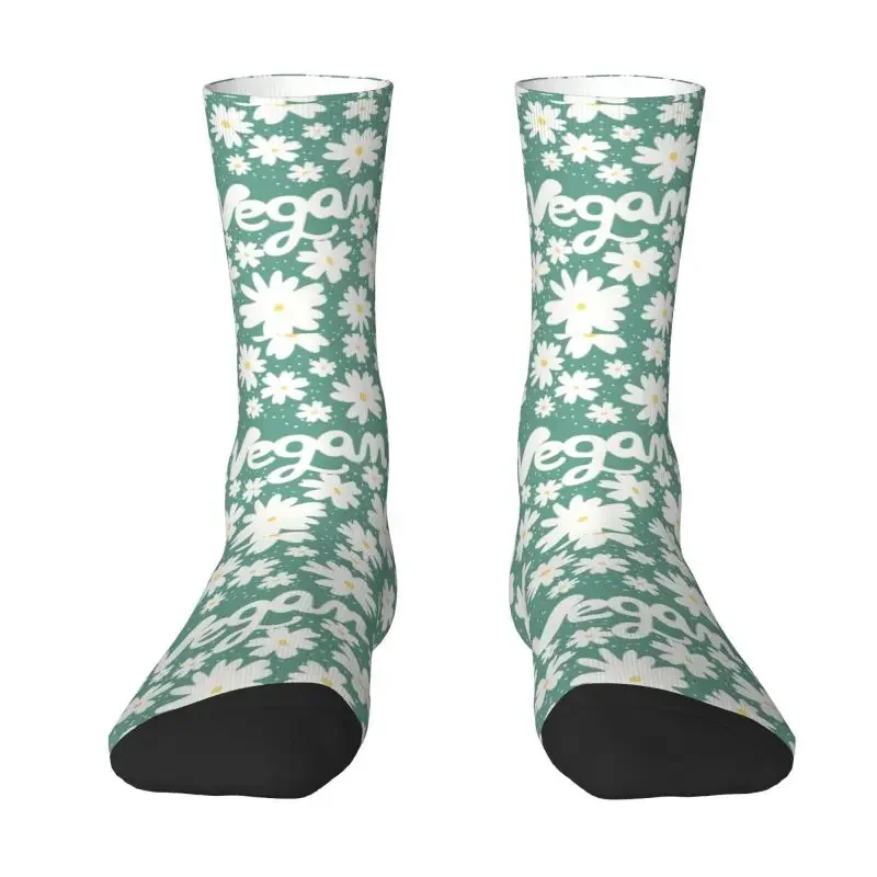 100 Vegan Dress Socks for Men Women Warm Fashion Vegetarian Life Crew Socks