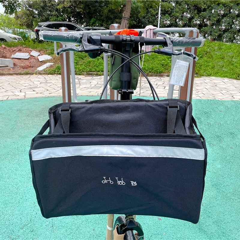 Saco De Armazenamento Frontal Com Suporte, Saco De Cesta De Vegetais Original, Suporte Interno para Brompton Folding Bike