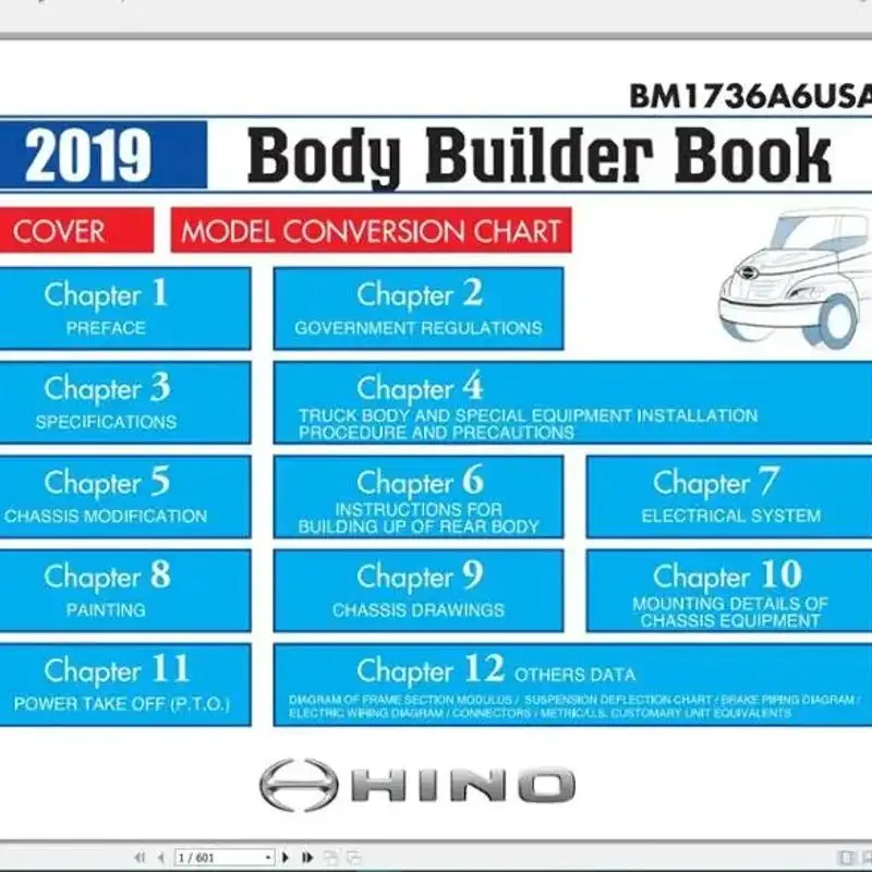 For Hino Trucks Complete Set 2001-2020 Workshop Manual PDF