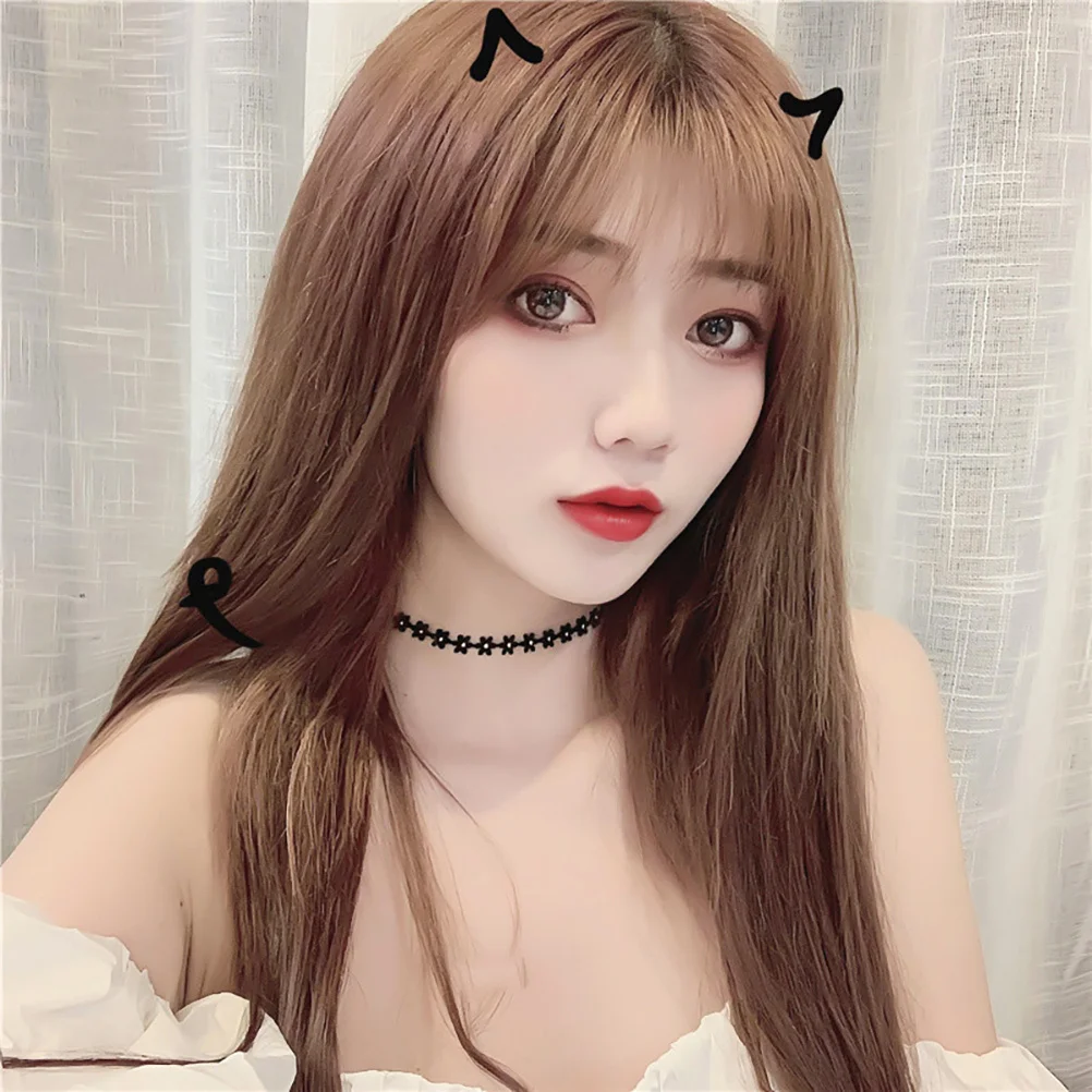 

2pcs Flowers Necklaces For Women Elegant Alloy Choker Trendy Chenille Chain Clavicle Jewelry Gift For Her Party Prom Wedding