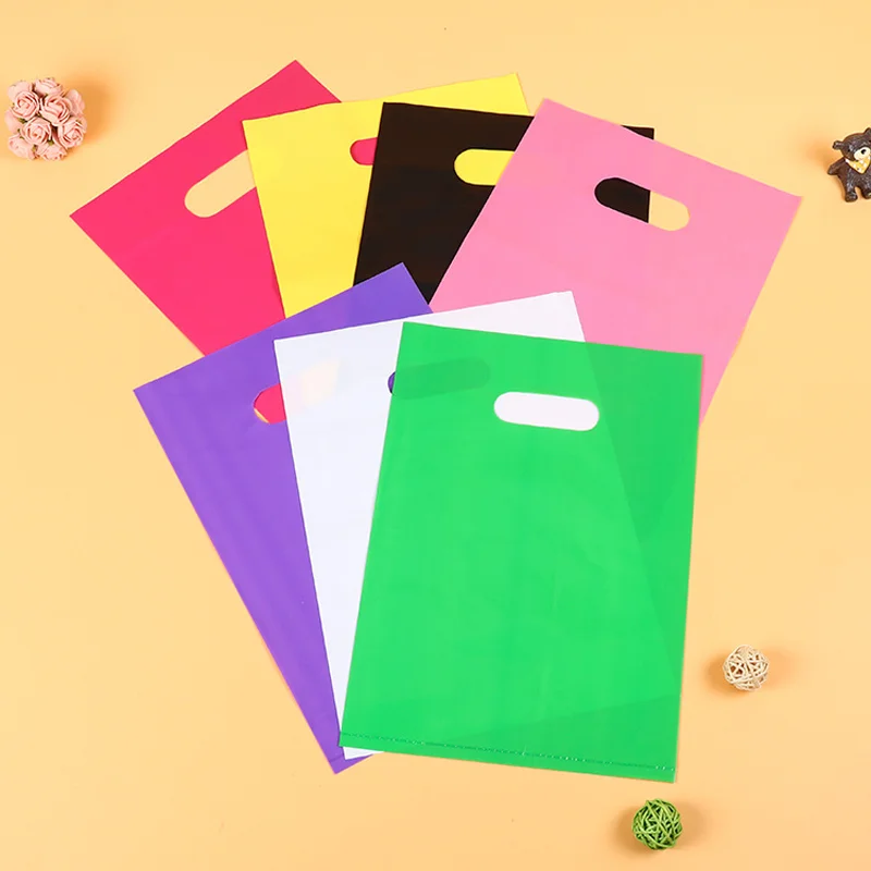 100pcs 8 Colors Vest Plastic Gift Retail Supermarket Grocery Shopping Takeaway Packing Bag Kitchen Clean Garbage Bag