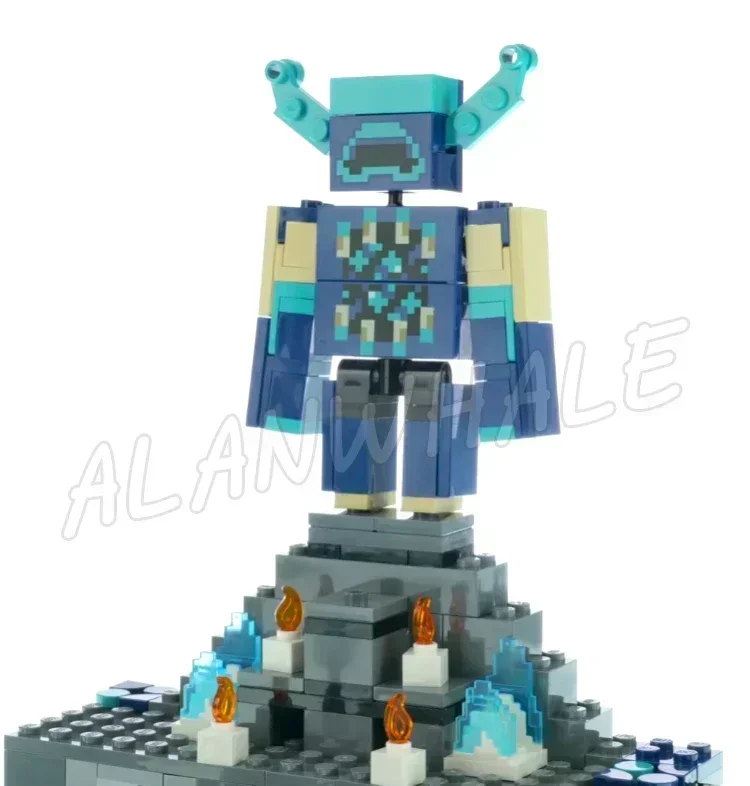 852pcs Game My World The Deep Dark Battle Ancient City Knight Deepslate Stone 68006 Building Blocks Toys Compatible With Model