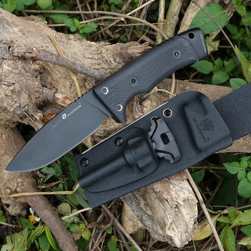 HX OUTDOORS D2 Tactical Survival Knife,Hunting Knife Camping Tool Rescue Knives Self Defense Offensive,With Kydex Dropshipping