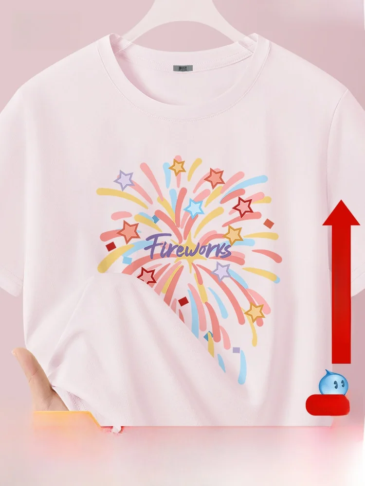 

Женская футболка Qui Dry с коротким рукавом, спортивная, летняя, свободного кроя, из полиэстера, с принтом, повседневная, маленький размер