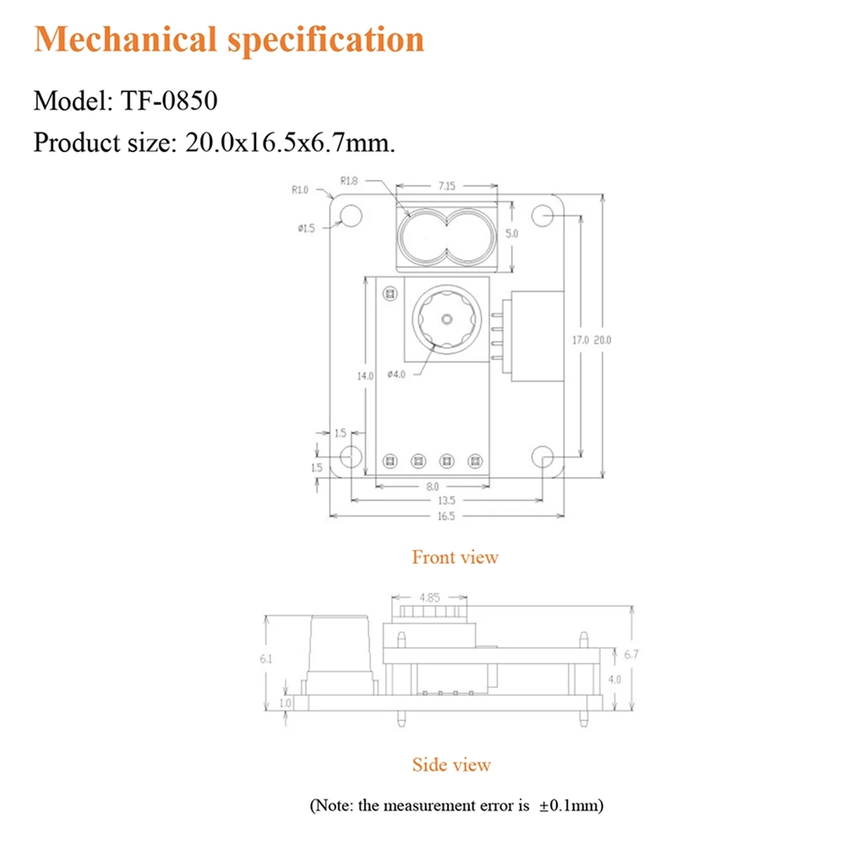 B47C Uav Dtof 8M In…