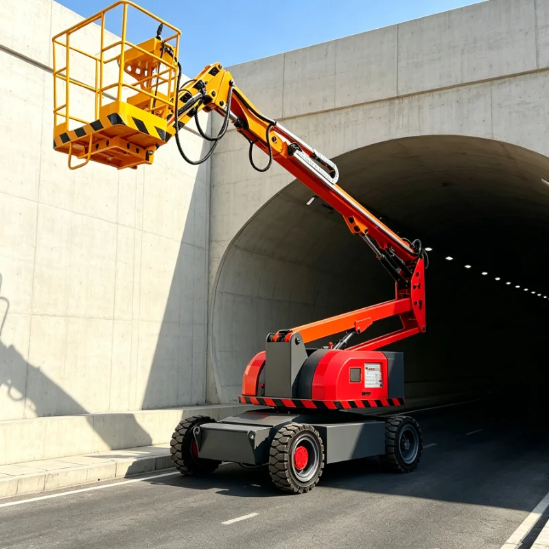 Customized Electric Boom Lift Self Propelled Aerial Platform Folding Boom Lift Cherry Picker Mobile Work Unit