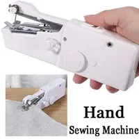 Mini Portable Hand Sewing Machine Quick Handy Stitch Sew Needlework Cordless Clothes Fabrics Home Electric Sewing Machine