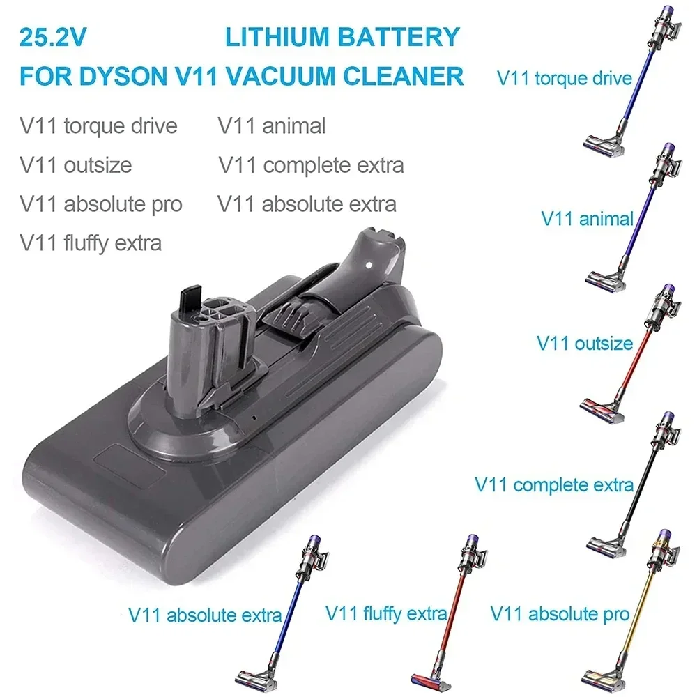 25.2V Battery for Dyson V11 SV15 SV16 SV17 SV18 SV22, V11 Absolute V11 Animal V11 Fluffy Vacuum Cleaner Rechargeable Battery