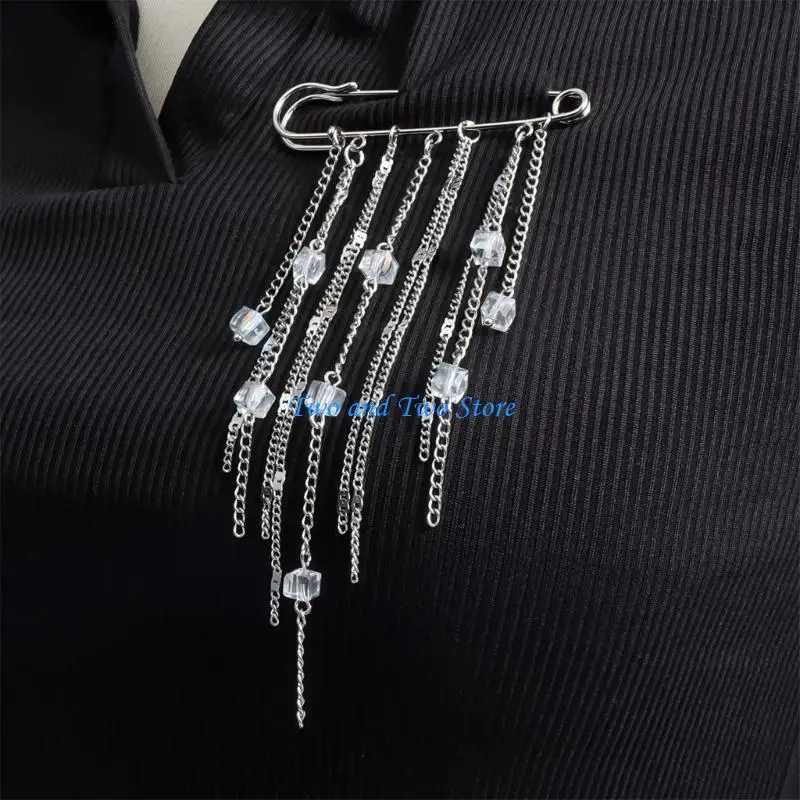 HX6F Versatile Tassels Brooch Accessory Enhances Outfits For Various Event And Wear
