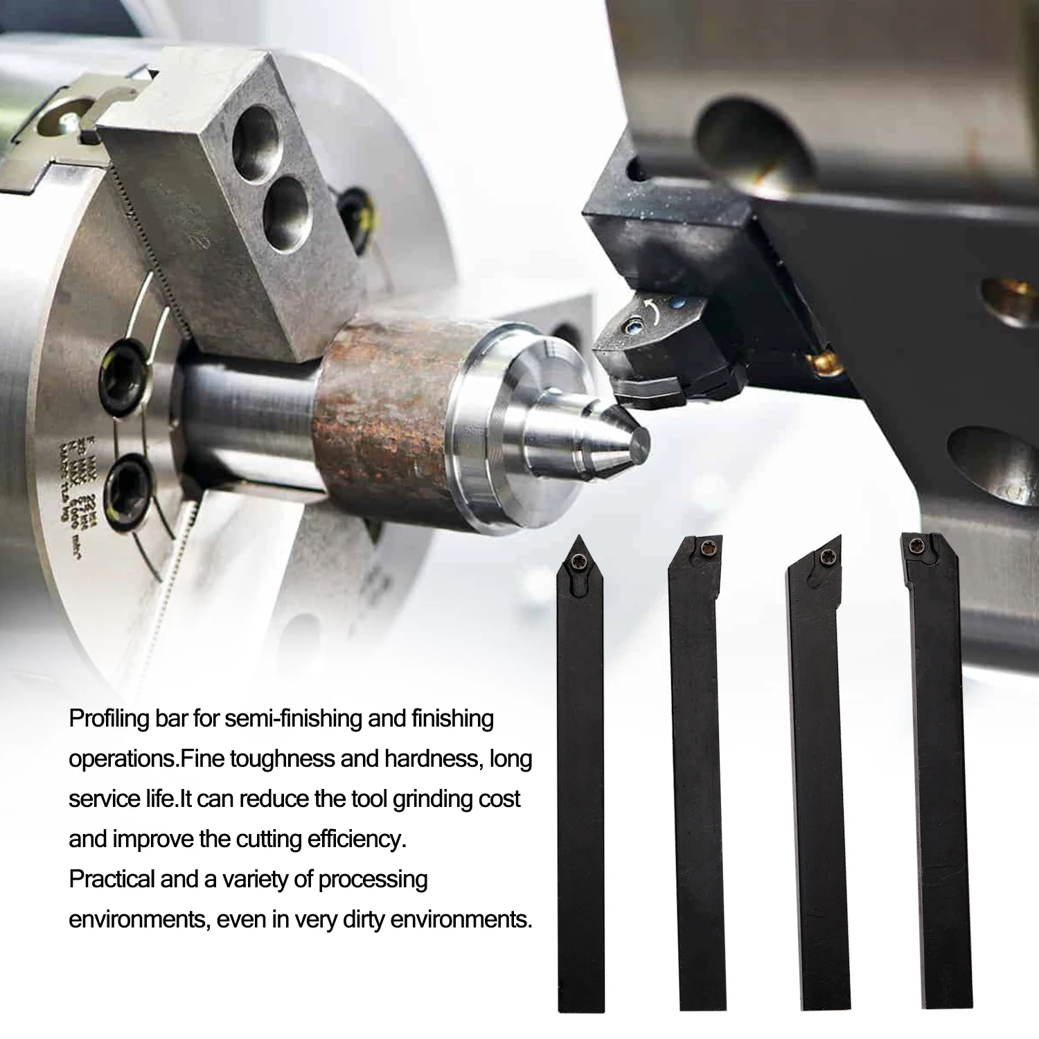 ดอกกัดกลึงขนาด 10 มม. พร้อมด้ามจับดอกกัดกลึงขนาด 10 มม. แท่งเจาะรู พร้อมเม็ดมีดคาร์ไบด์ สำหรับเครื่องกลึง