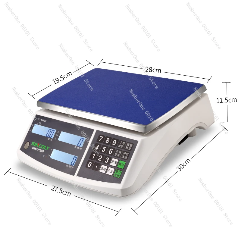 Electronic Scale Counting Scales 30kg High Precision Gram Measuring Scale Industrial Precision 0.1G Small Platform Scale