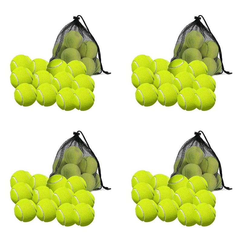 48 Pack Tennis Balls With Storage Bag - Fine Quality Thick-Walled Tennis Ball - Perfect For Tennis, And Cricket