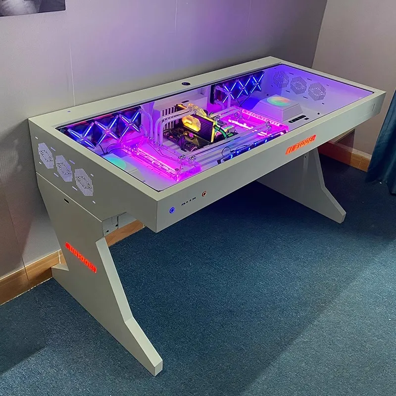 Computer chassis integrated table desktop fully transparent large chassis cool science fiction water-cooled e-sports table