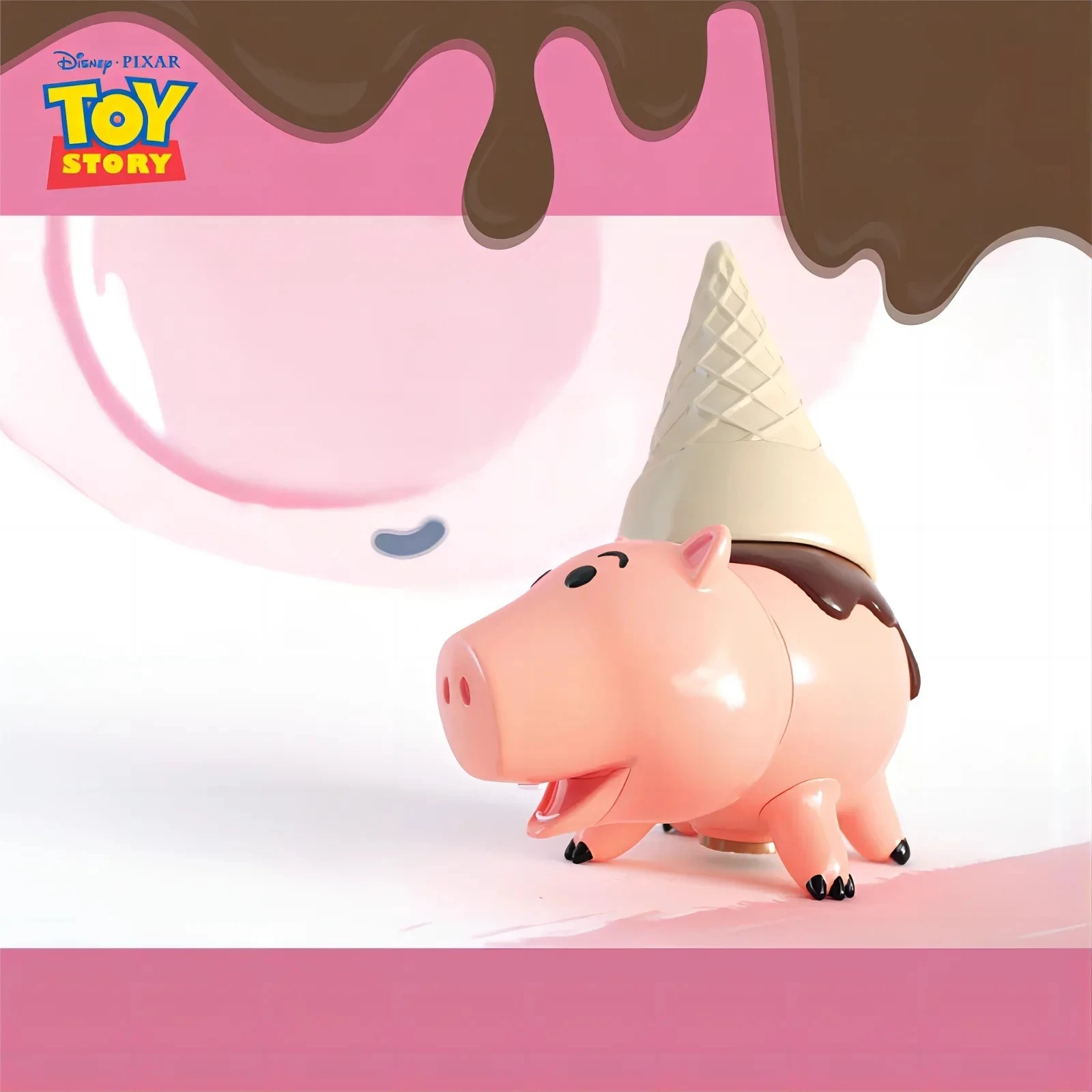 New Disney Toy Story Hamm Anime Figure Hms#012p Pink Version 15cm Hamm Action Fiugure Cute Pig Decoration Toys Kids Gift