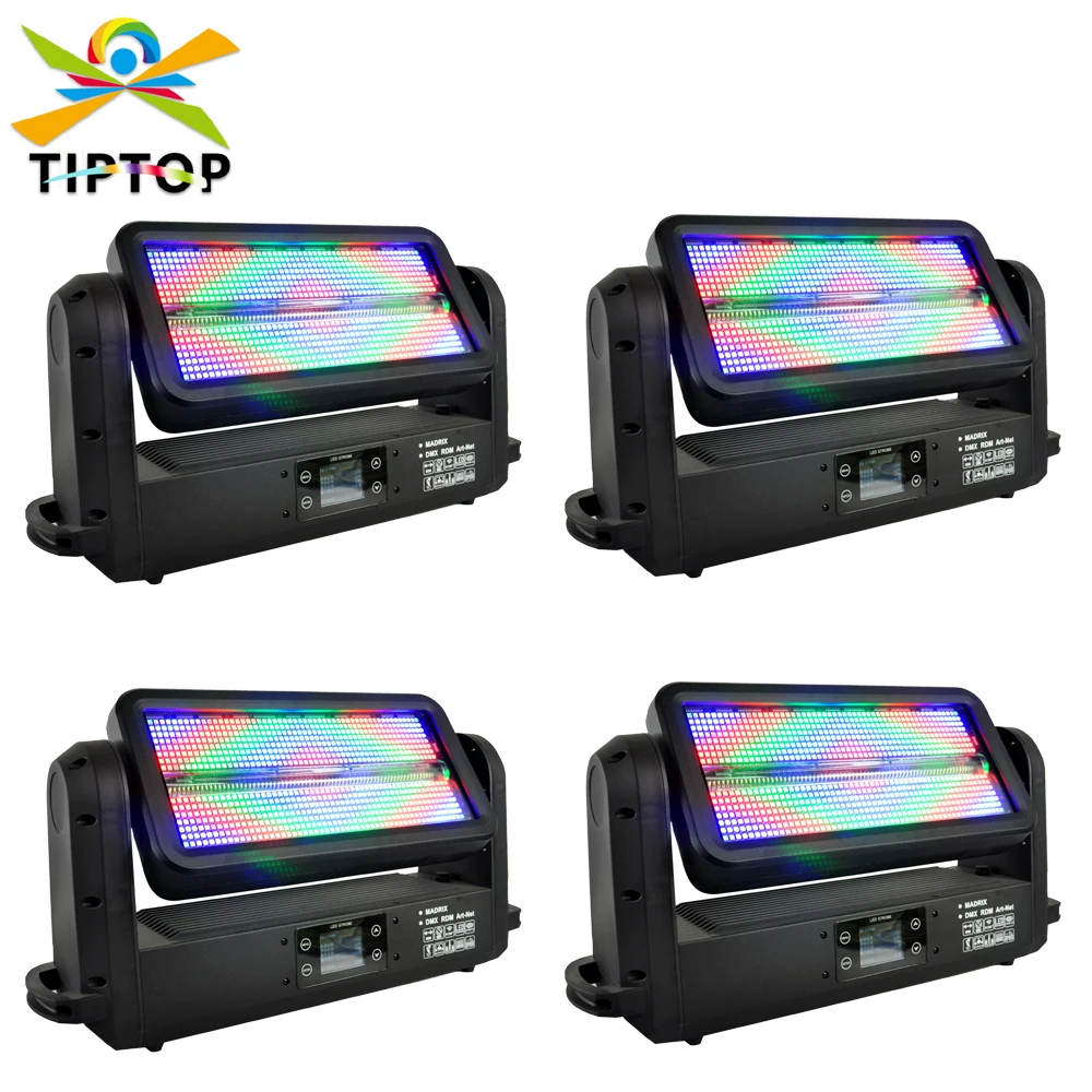 

Freeshipping 4 Pack 3000W Matrix Led Moving Head Strobe Light DMX512 Sound Auto Control RGB with White Led Artnet with RDM