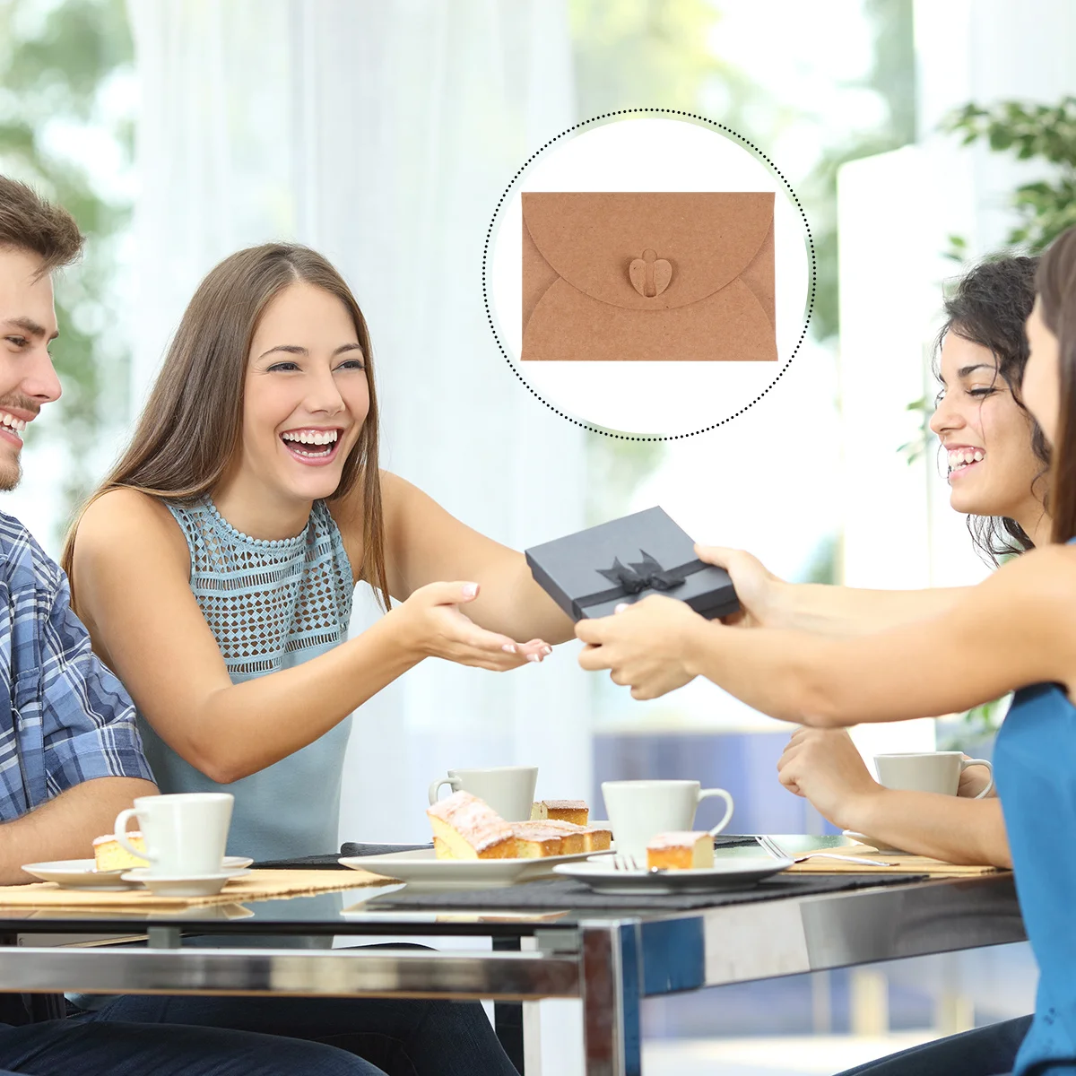 

20Pcs Brown Paper Envelopes Classic Retro Letter Envelopes for Invitations Thanksgiving Valentine Birthday Blessing Card Mailing