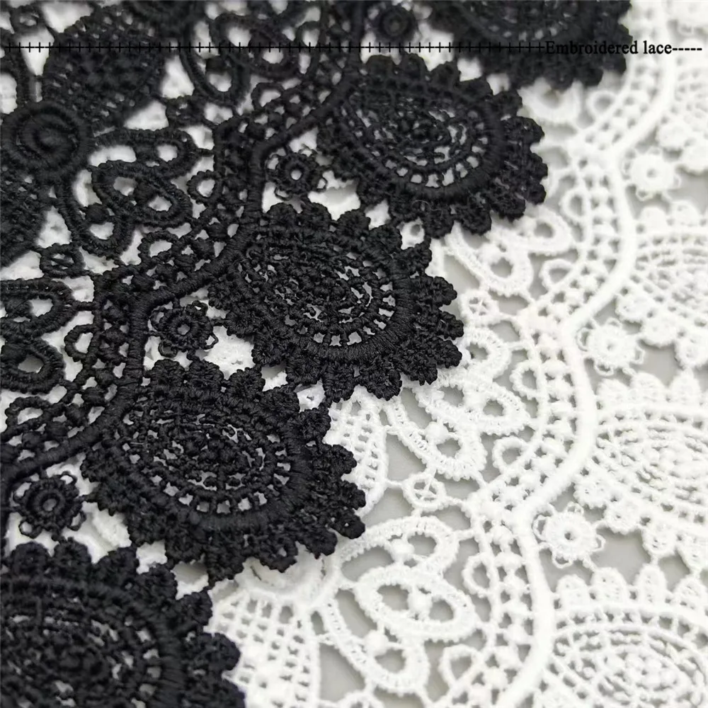 Black White Lace Fabric DIY Crafts Sewing Suppies Decoration Accessories For Garments Milk silk Lace Trim