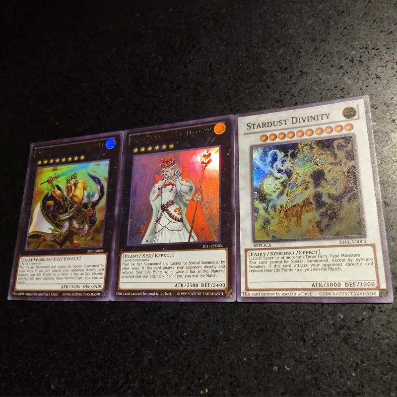 3 قطع يدويا يو غي أوه! بطاقة فلاش 2011 Wcs King Landia The Goldfang King Landia The Goldfang بطاقة قابلة للجمع لعبة هدية أنيمي