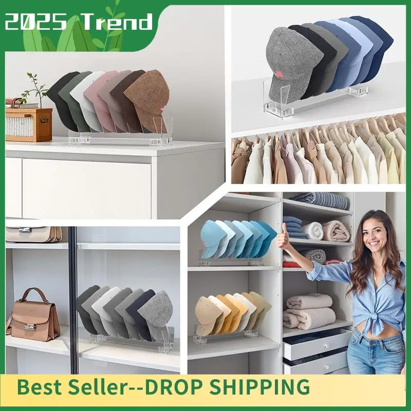 AD33 HOT Hat Stand Organizer 2 مجموعة ما يصل إلى 14 قبعة بيسبول، قبعات Gorras رف عرض تخزين لغرفة النوم والخزانة والخزانة والمكتب