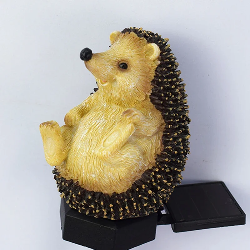 

Solar Animal Light Outdoor Waterproof Resin Hedgehog Night Lights For Pathway Yard Garden Decoration