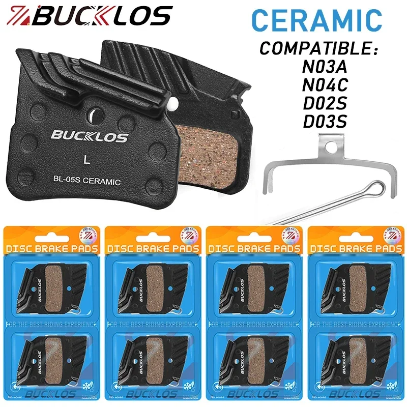 

BUCKLOS Bike Hydraulic Brake Pads for N03A N04C N02S N03S Ceramic Bicycle Brakes Pads Heat Dissipation Road Mountain Bike Pad