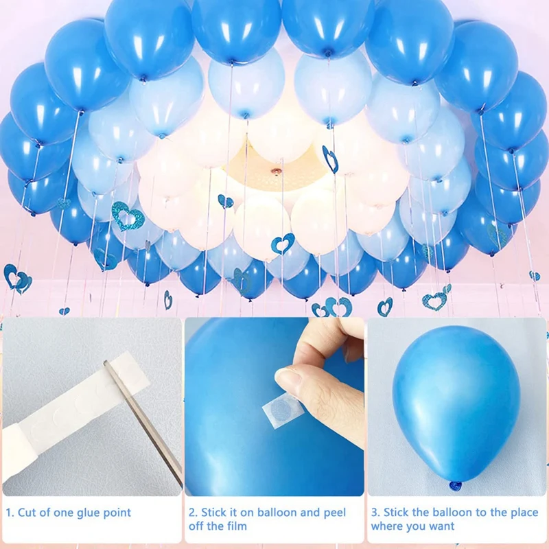 1500 Pcs Transparent Balloon Adhesive Points Double-Sided Removable Adhesive Points Decorative Balloon Adhesive Points