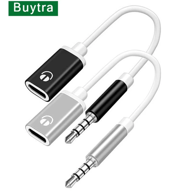 

1pcs 3.5mm Male To Type-C Female Headphone Aux Cable Converter Type-C To Flat Headphone Round Head Adapter Cable