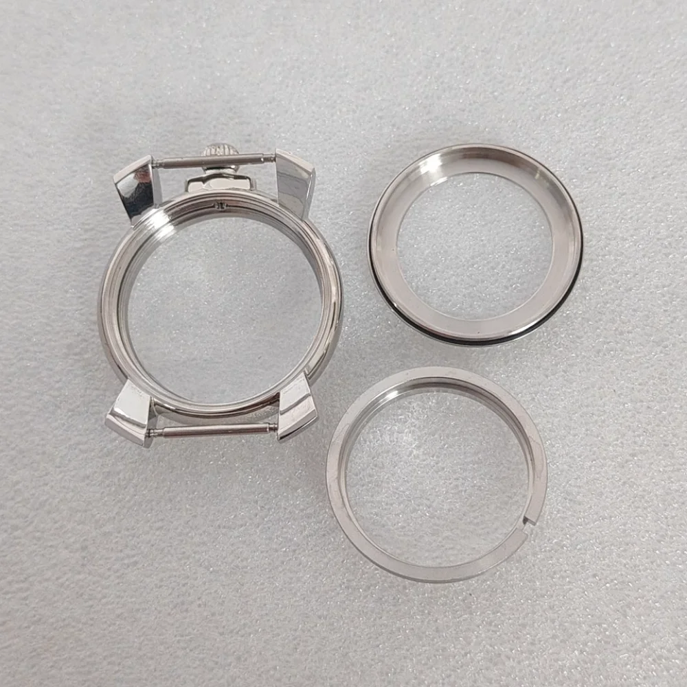 Nowe etui na zegarek 40MM dla NH35 ze stali nierdzewnej ze szkła mineralnego dla NH35 NH36 akcesoria do zegarków z mechanizmem kolor srebrny pasek do zegarków