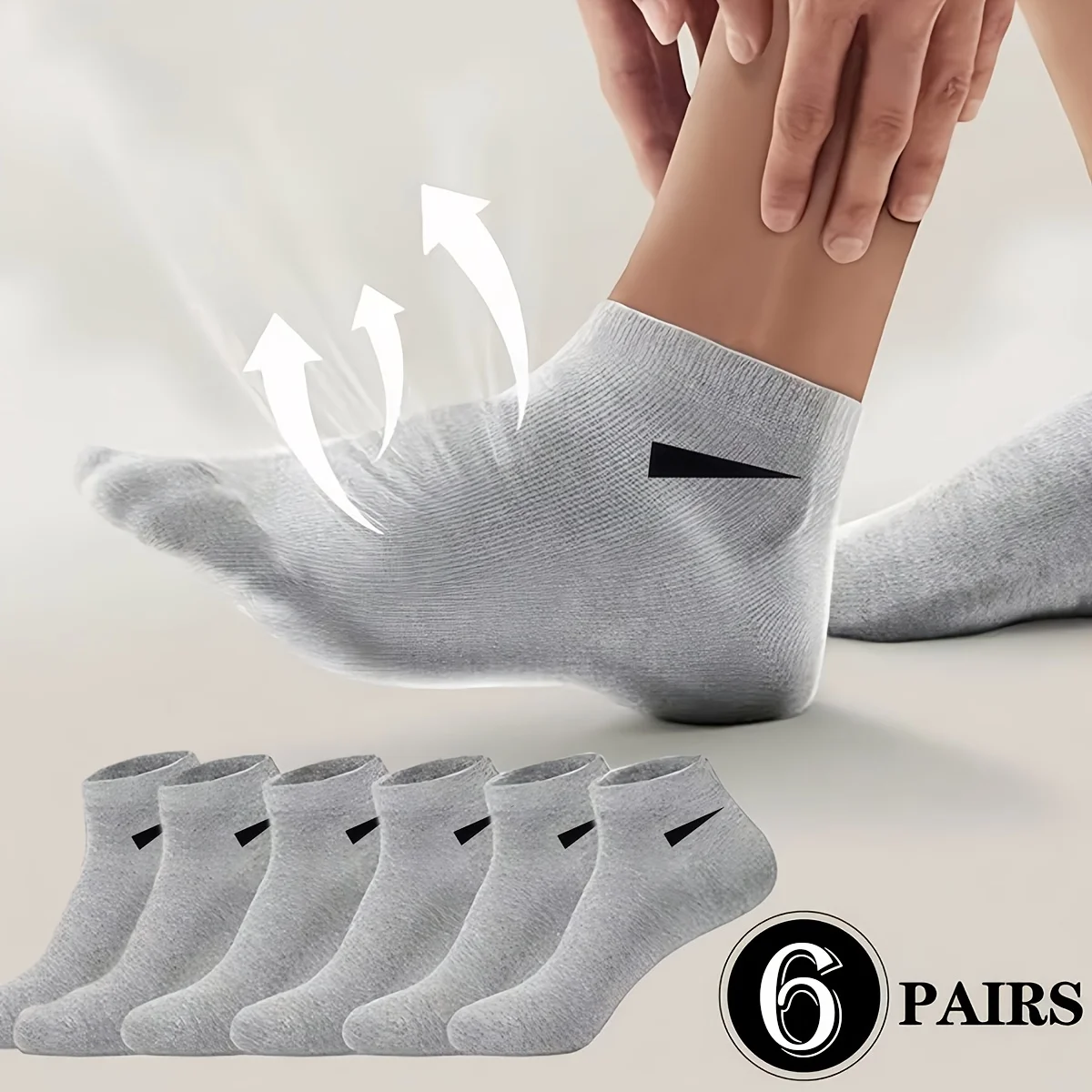 6/12 جوارب غير مرئية منخفضة القطع للجنسين، ماصة للرطوبة، ناعمة ومريحة، ملحق سفر يجب اقتناؤه لجميع المواسم #5