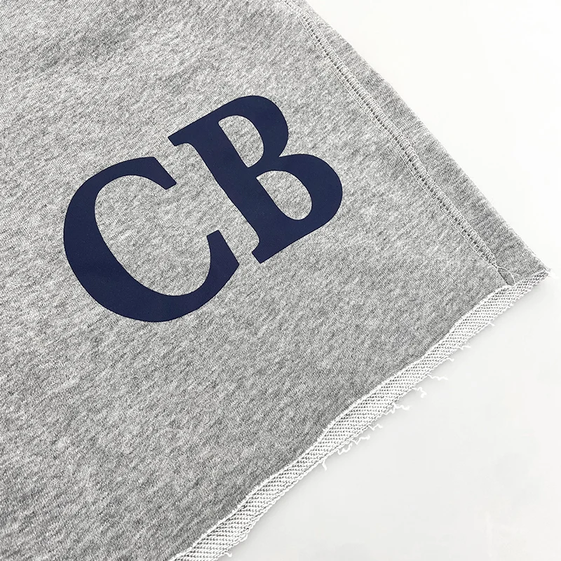 صور حقيقية للرجال والنساء ملابس الشارع الشهير الصيف CB شعار القطن ستار طباعة مرونة الخصر السراويل عارضة فضفاض قطع هيم السراويل الرياضية #6