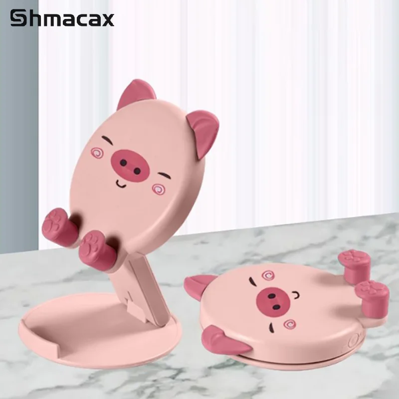 Cute Cartoon Holder Foldable Portable Cell Phone Stand Tablet Support Desktop Handset Mounting For Mobile Phone For IPad Iphone