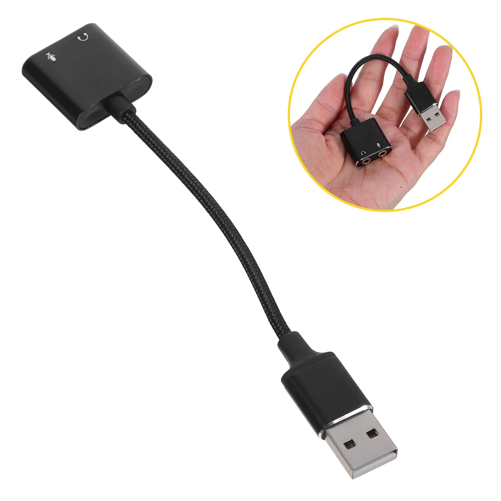 Audio Input Converter External Sound Adapter Output Interface USB Card Headphone