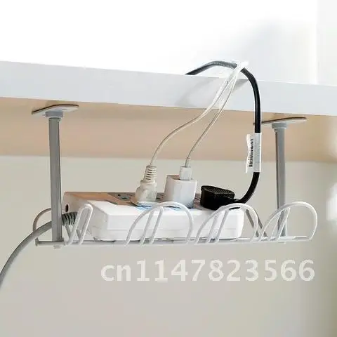 

Desk Under Storage Rack Home Office Cable Management Tray Wire Cord Power Strip Adapter Organizer Shelf Cable Holders Storage