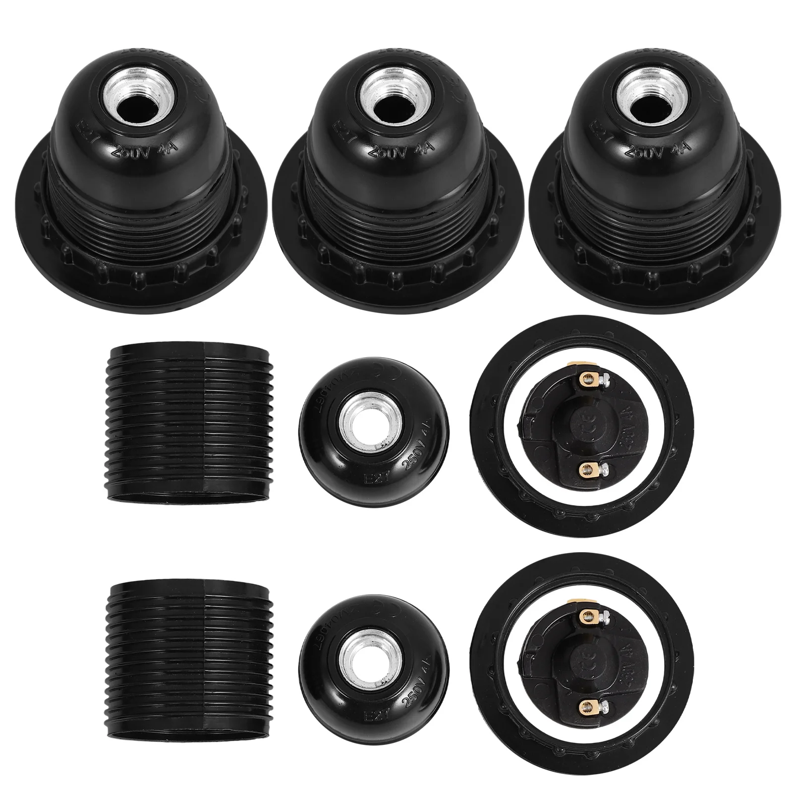 

5pcs E27 Bakelite Lamp Holder Light Bulb Base Aluminum Alloy Socket For Table Floor Desk Lamps Replacement Lamp Socket Parts