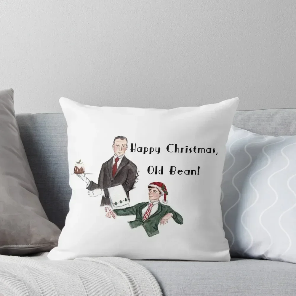 

The Jolly Yule-Tide Spirit, P.G. Wodehouse Jeeves and Wooster Throw Pillow covers for pillows luxury home accessories pillow