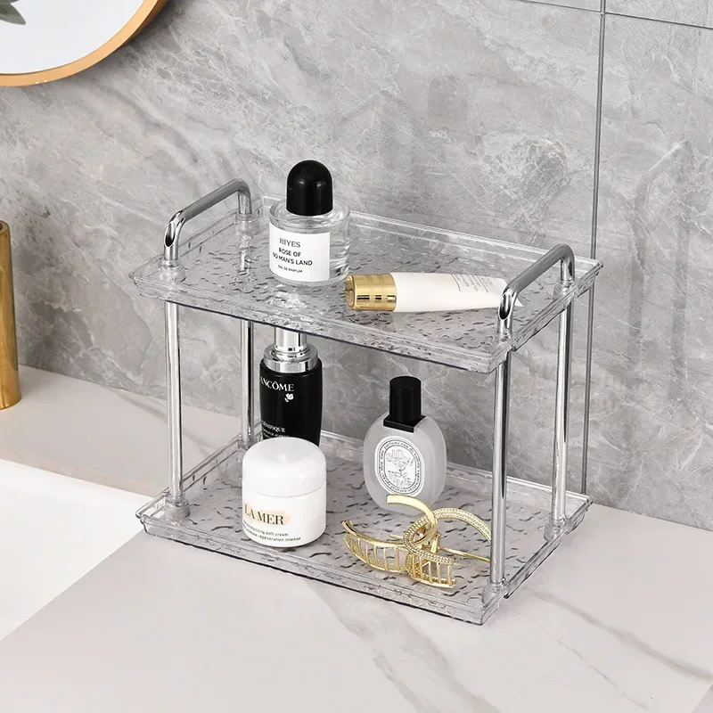 Bathroom storage rack, bathroom countertop, inse tray, wash table, cosmetics, acrylic tabletop, please store with light luxury