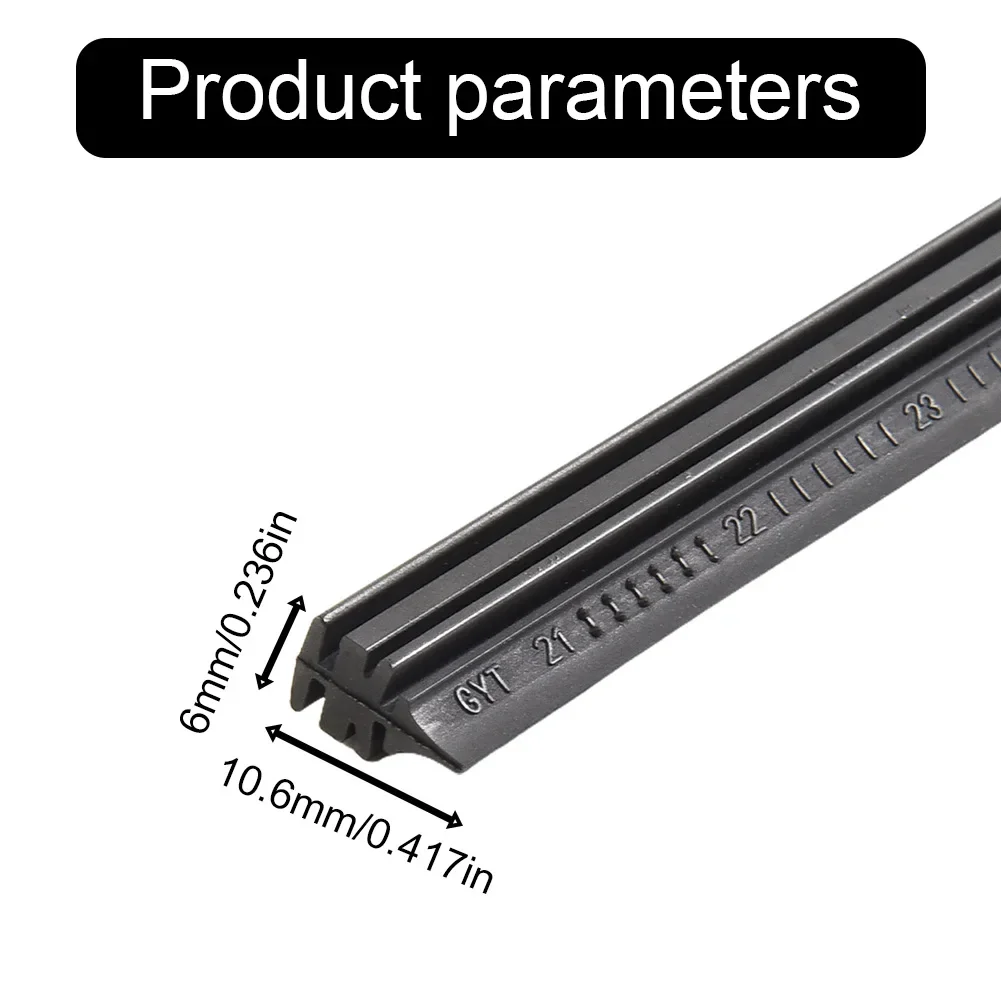 

Parts Wiper Blade Accessories Auto Black 26inch 2pcs Fittings Frameless Refill Replacement Silicone Truck Vans