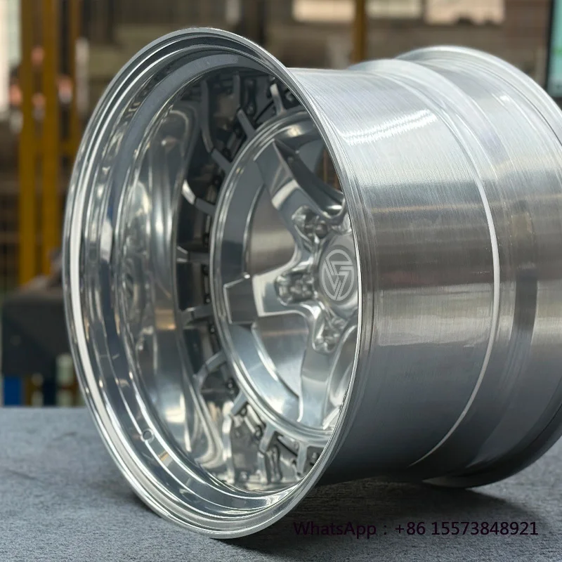 

2-Piece Brushed Polished Deep Dish Rim Concave Custom Forged Wheel 5x114.3 5x120 5x112 Car Alloy Wheels