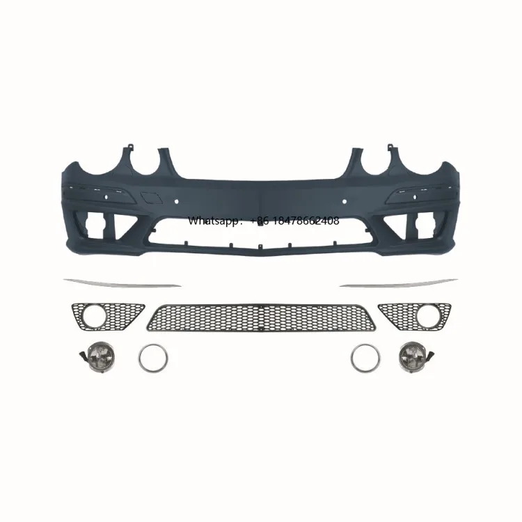 

Large Surround Front Bumper Side Skirt Rear Bumper Grille Tailgate for E-Class W211 Modification Upgrade E63AMG
